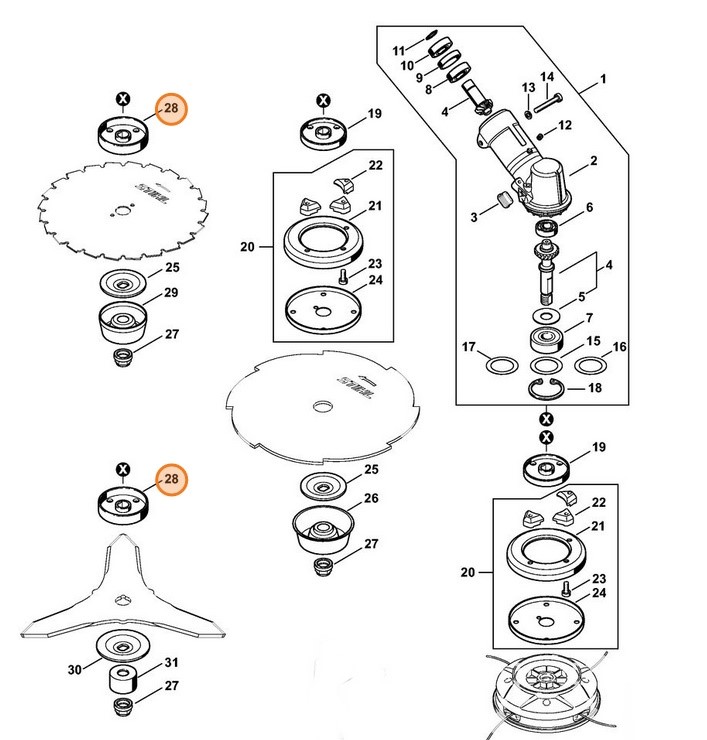 Tarcza dociskowa (talerz) Ø 65 mm, Stihl 41167103810