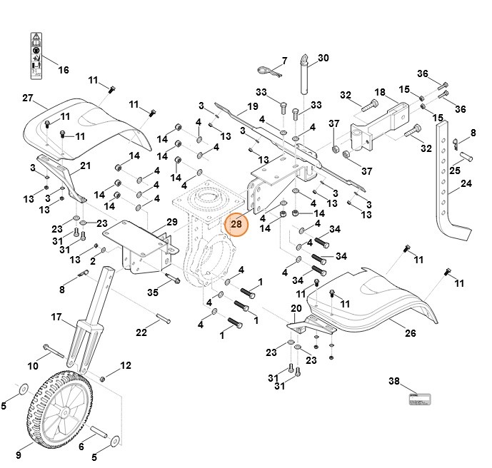 Wspornik ogranicznika głębokości, Stihl 62517400200