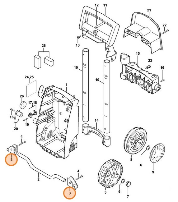 Mocowanie osi, Stihl 47657632800