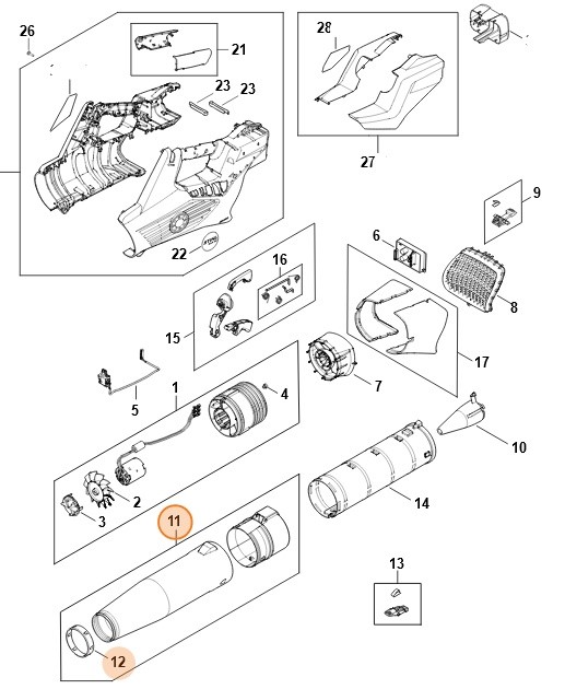 Dysza okrągła, Stihl BA047106200