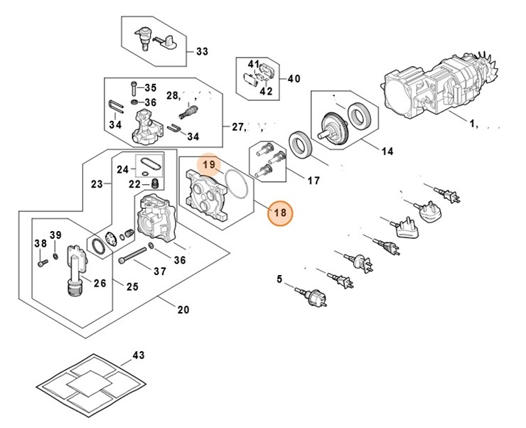 Korpus pompy, Stihl RE026403010