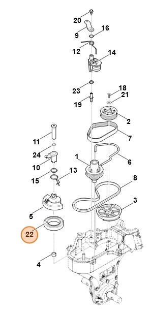 Łożysko kulkowe 6010-2RS, Stihl 95030035906