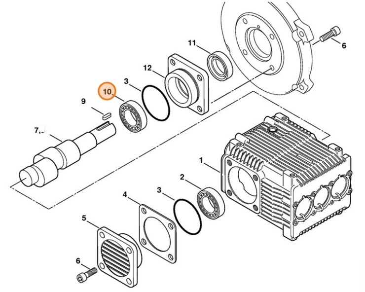 Łożysko toczne 30205A, Stihl 95090036671