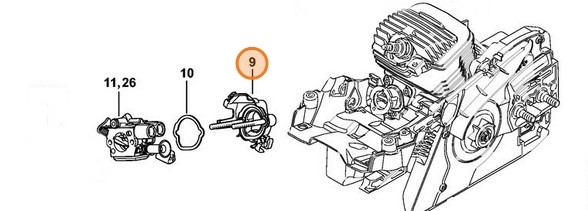 Wspornik gaźnika, Stihl 11411200901