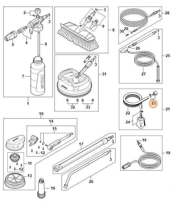Przyłącze węża, Stihl 49105000100
