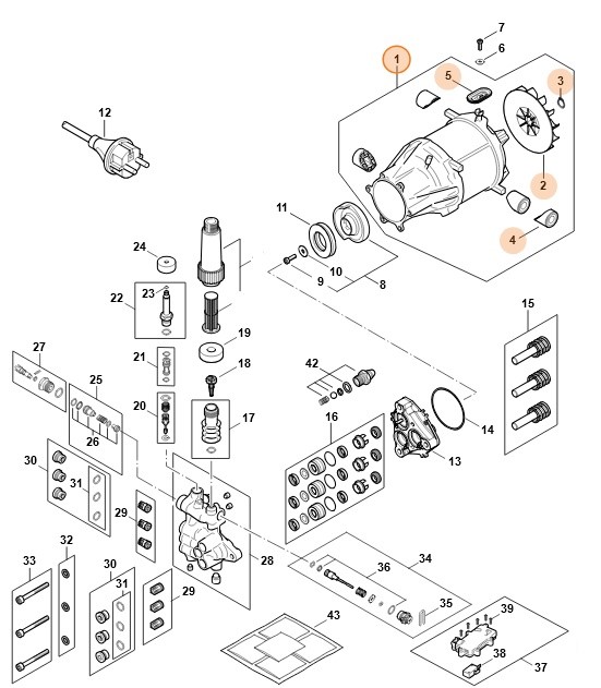 Silnik elektryczny 230-240 V/50 Hz, Stihl RE016000204