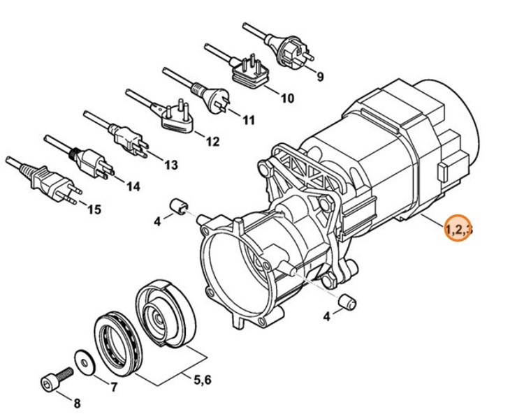 Silnik elektryczny 127 V/60 Hz, Stihl 47876000201