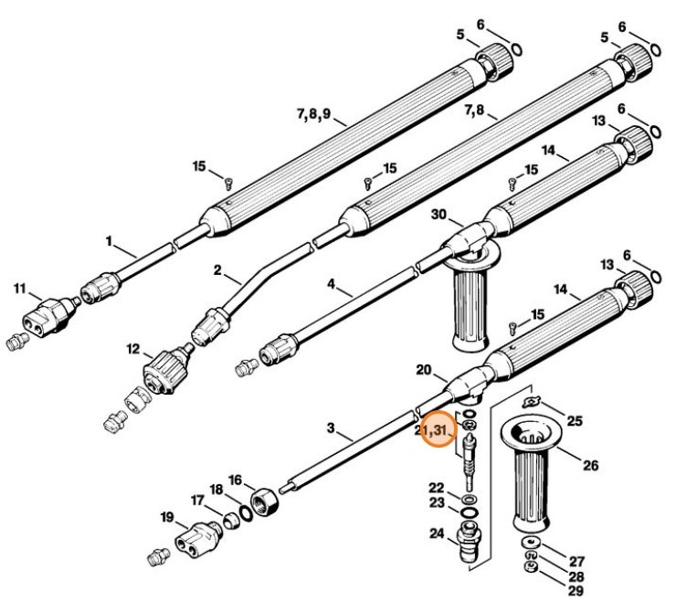 Trzpień regulacyjny, Stihl 49255002901