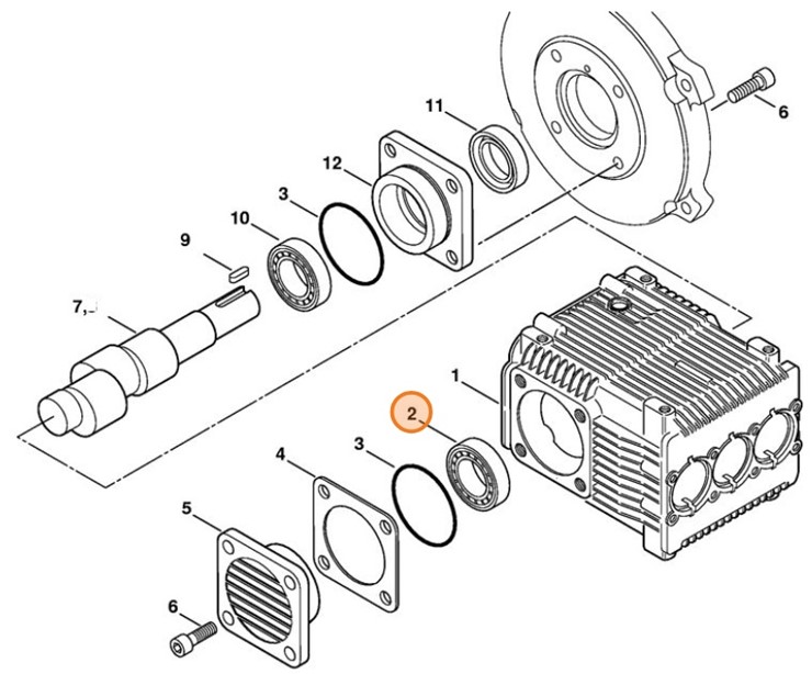 Łożysko toczne 30304A, Stihl 95090036641
