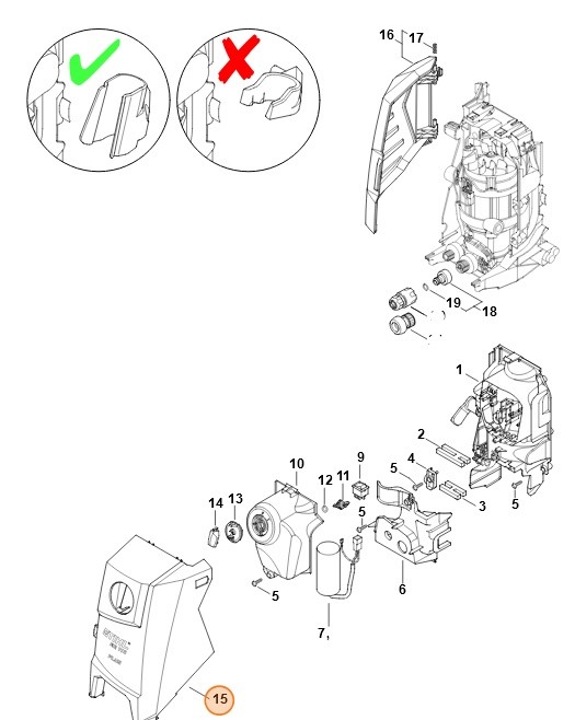 Pokrywa RE 110, Stihl 49507002100