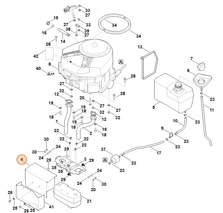 Koło paska klinowego kompl., Stihl 61657002501