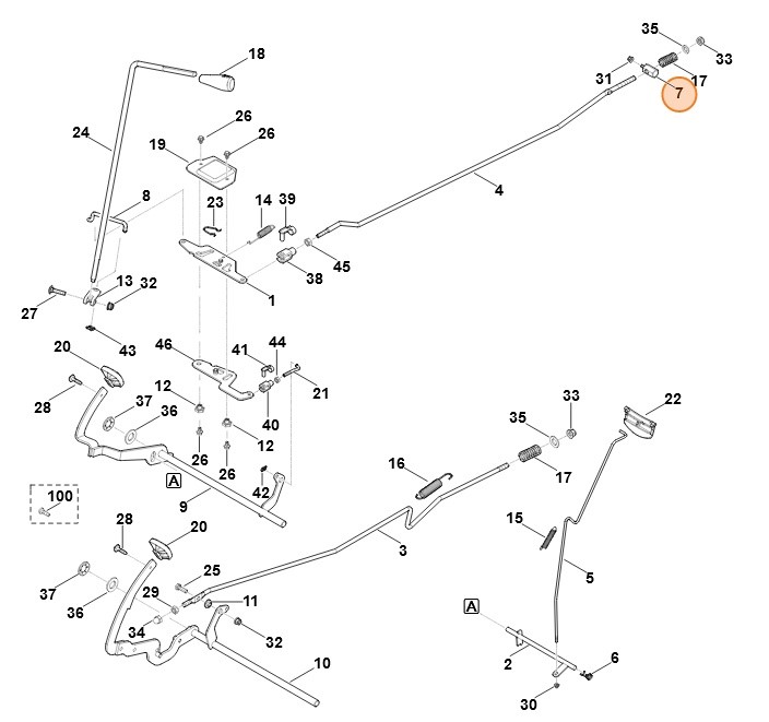Sworzeń, Stihl 61407039010