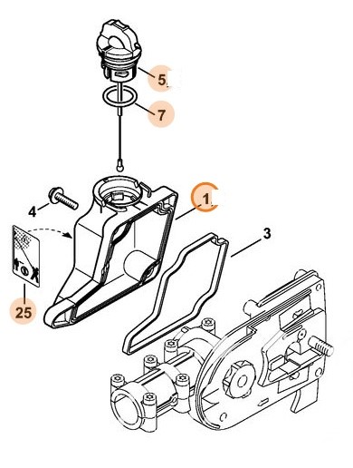 Zbiornik oleju, Stihl 41823500304