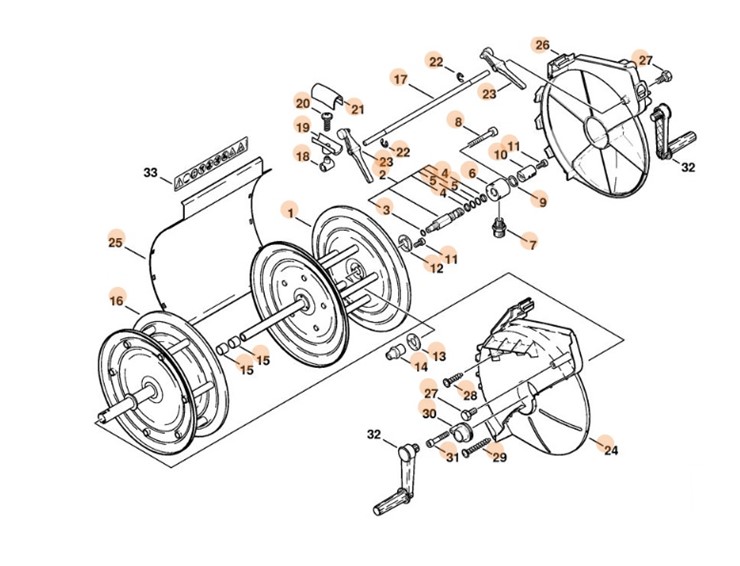 bęben nawojowy do węża, Stihl 47527907000
