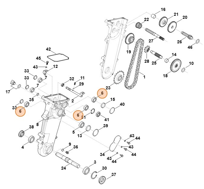 Łożysko kulkowe, Stihl 62506405103