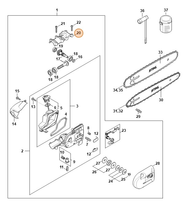 Pokrywa przekładni, Stihl 41826410401