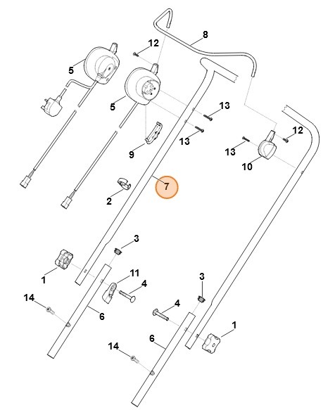 Górna część uchwytu kierującego, Stihl 63207635000
