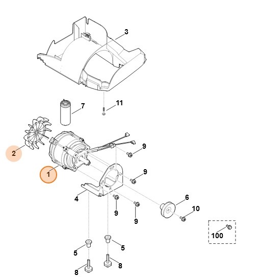 Silnik elektryczny 230V (1,6kW), Stihl 62906000211