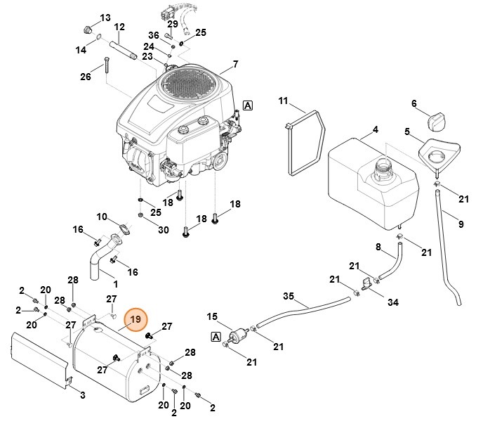 Tłumik, Stihl 61701400650