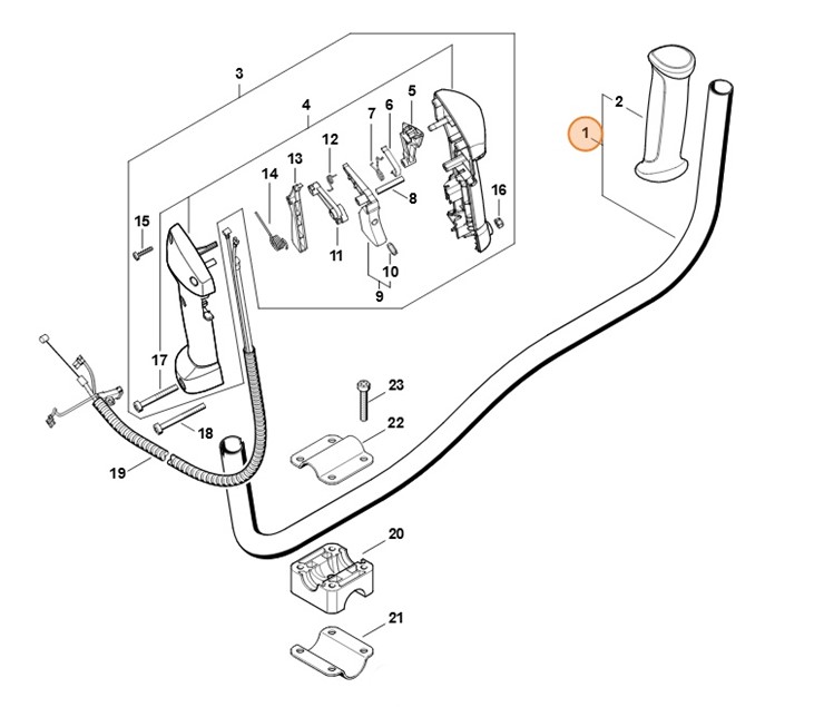 Uchwyt rurowy, Stihl 41477901704