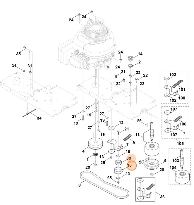 Krążek napinający, Stihl 60127601200