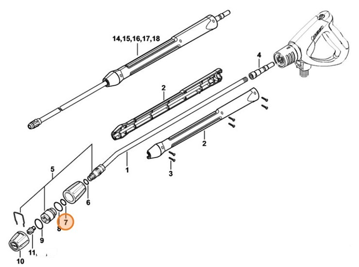 Okrągły pierścień uszczelniający 11,92x2,62, Stihl 96459457519
