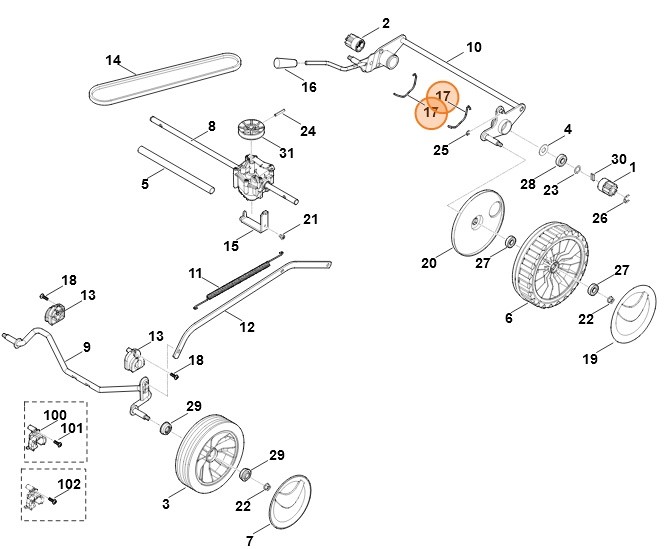 kabłąk sprężysty, Stihl 63507080316