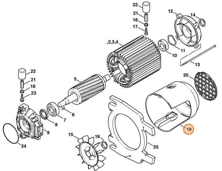 Pokrywa wentylatora, Stihl 47576060100