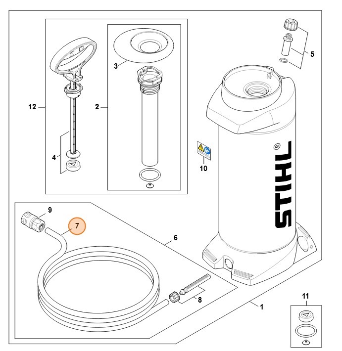 Wąż 4 m, Stihl 43096781100