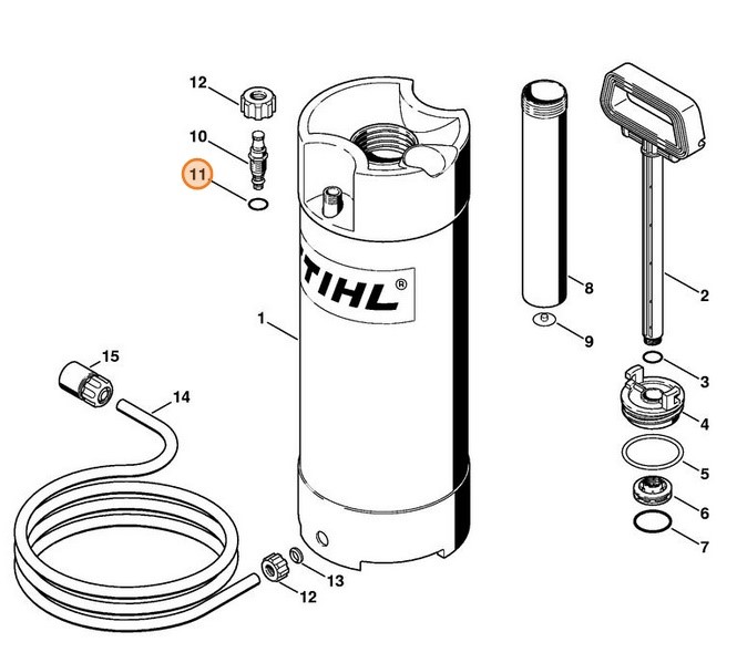 Okrągły pierścień uszczelniający 8,76x1,78, Stihl 96459457494
