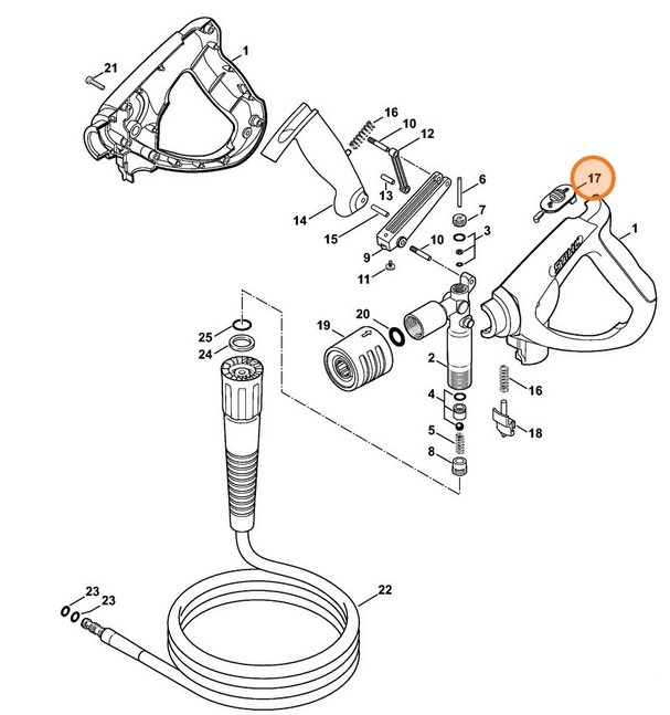 Dźwignia zabezpieczająca, Stihl 49255021600