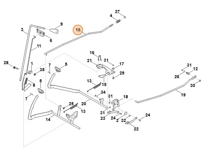 Drążek, Stihl 61657031710