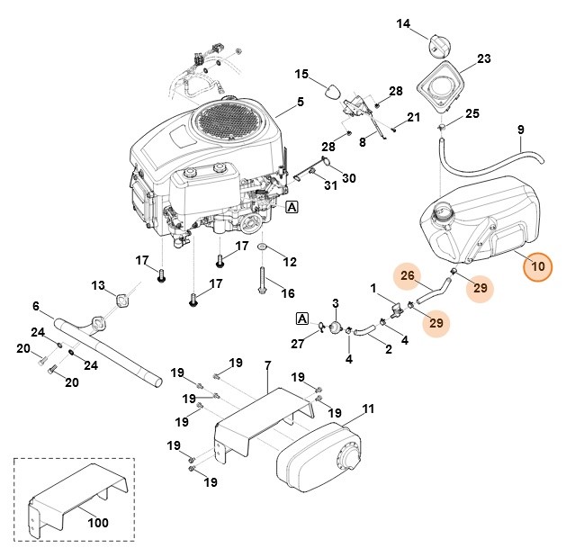Zbiornik paliwa, Stihl 61403500400