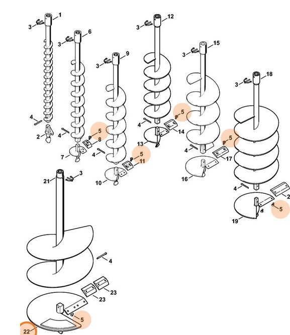 Głowica wiertnicza Ø 300 mm, Stihl 44046803056