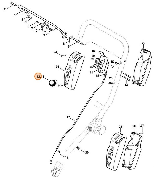 Przycisk M10x1,5, Stihl 42247932800