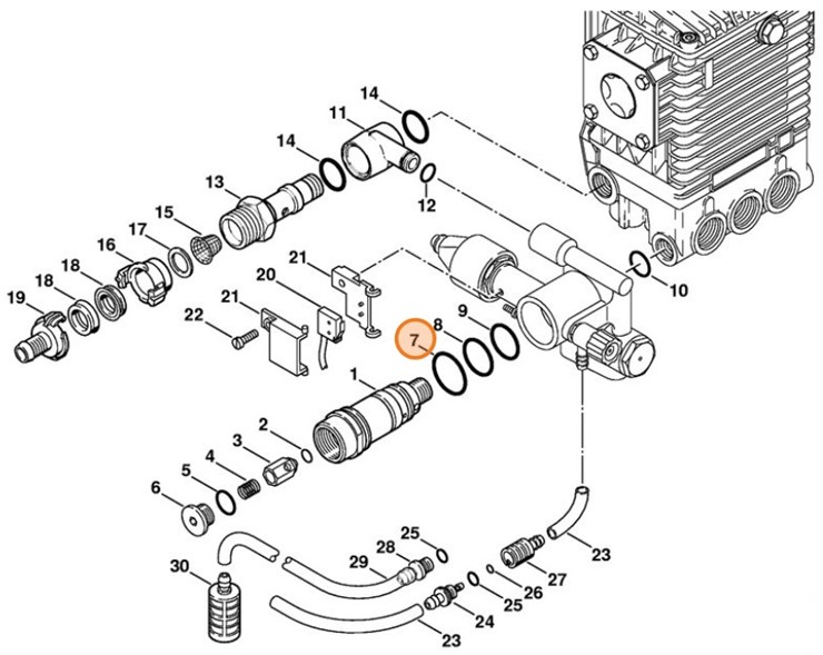 Okrągły pierścień uszczelniający 28,24x2,62-NBR70, Stihl 96459457800