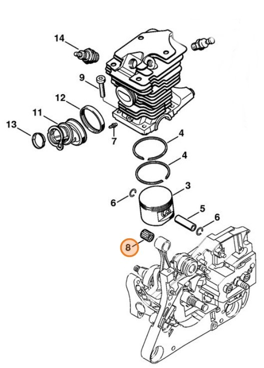 Wieniec igłowy 10x13x14,5, Stihl 95120032275