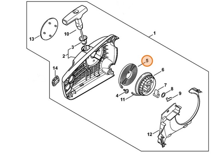 Sprężyna powrotna, Stihl 11231900600