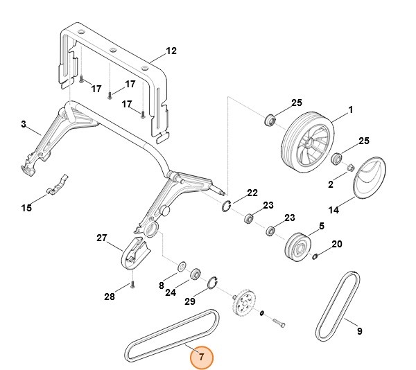 Pasek klinowy, Stihl 62907042115