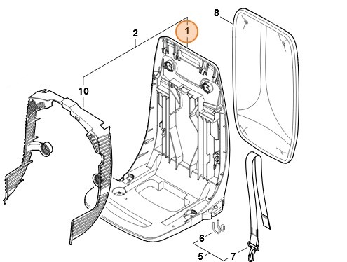 Nośna płyta barkowa, Stihl 42447011805
