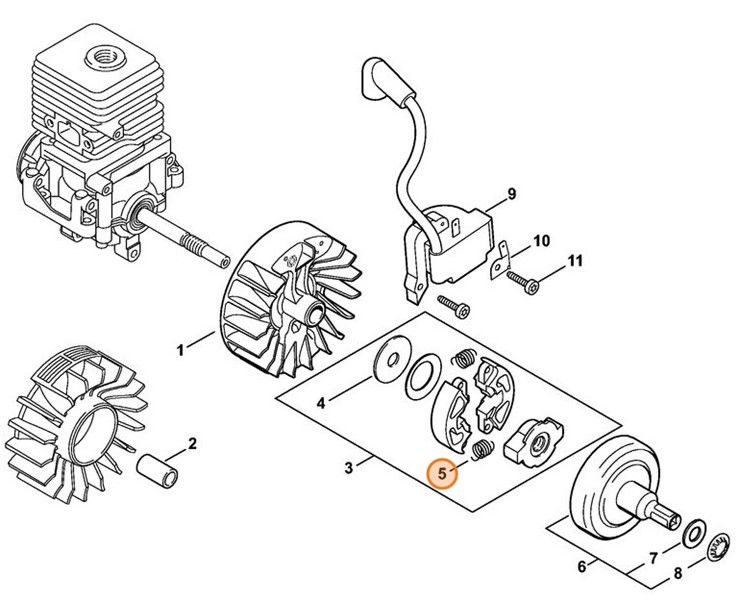 Sprężyna naciągowa, Stihl 41401627901