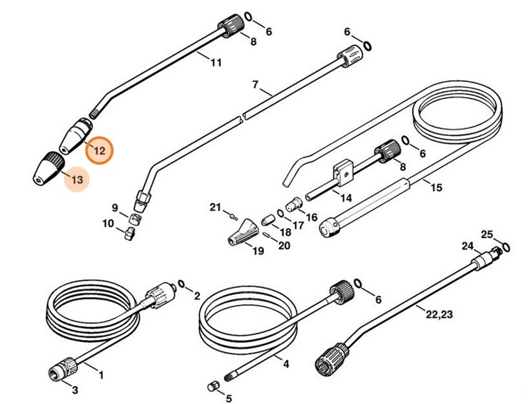 Dysza rotacyjna 035, Stihl 49005001636