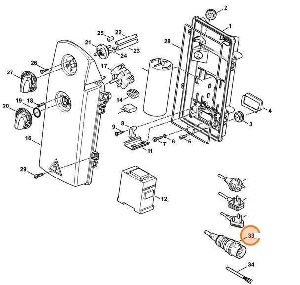 Przewód przyłącza zasilania Europa, Stihl 47534402000