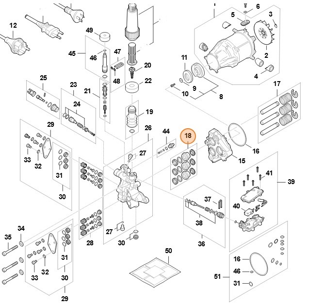 Zestaw uszczelek, Stihl RE010071004