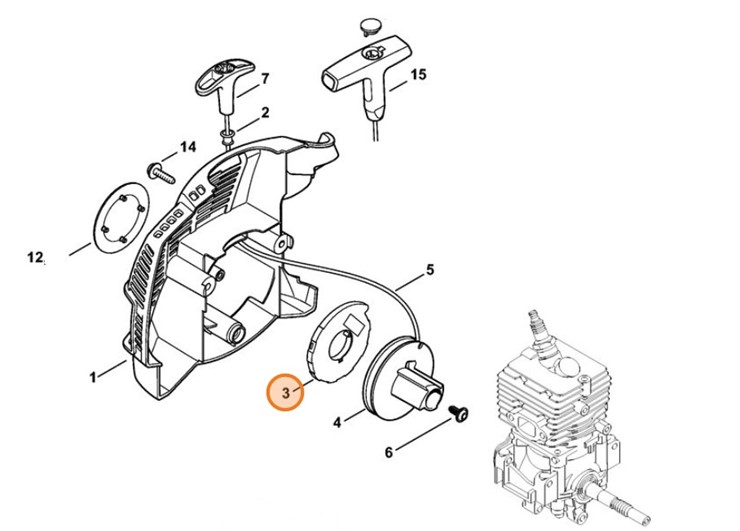 Sprężyna powrotna, Stihl 41801900600