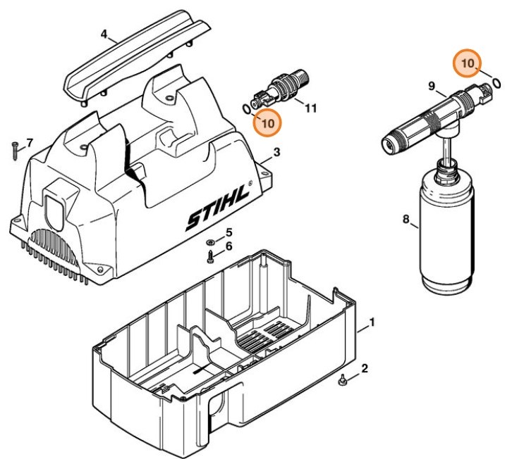 Okrągły pierścień uszczelniający 7,5x2,65, Stihl 96459457472