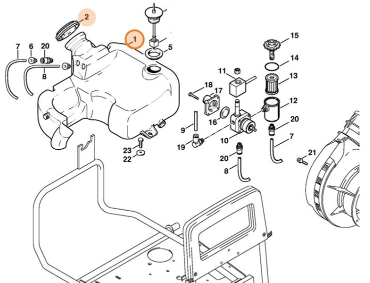 Zbiornik paliwa, Stihl 47245201400
