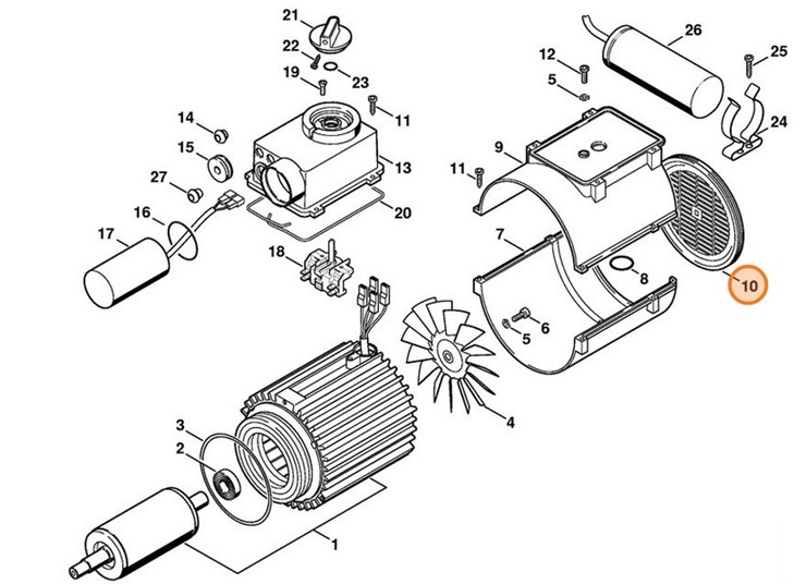Pokrywa wentylatora, Stihl 47286060100