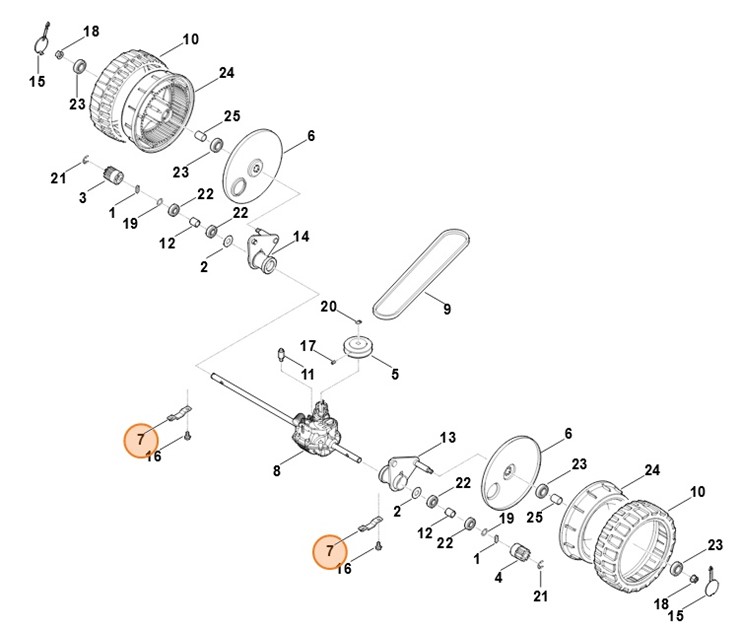 Uchwyt osi, Stihl 63757632810