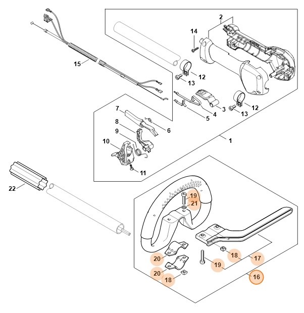 Uchwyt obwiedniowy, Stihl 41807903408